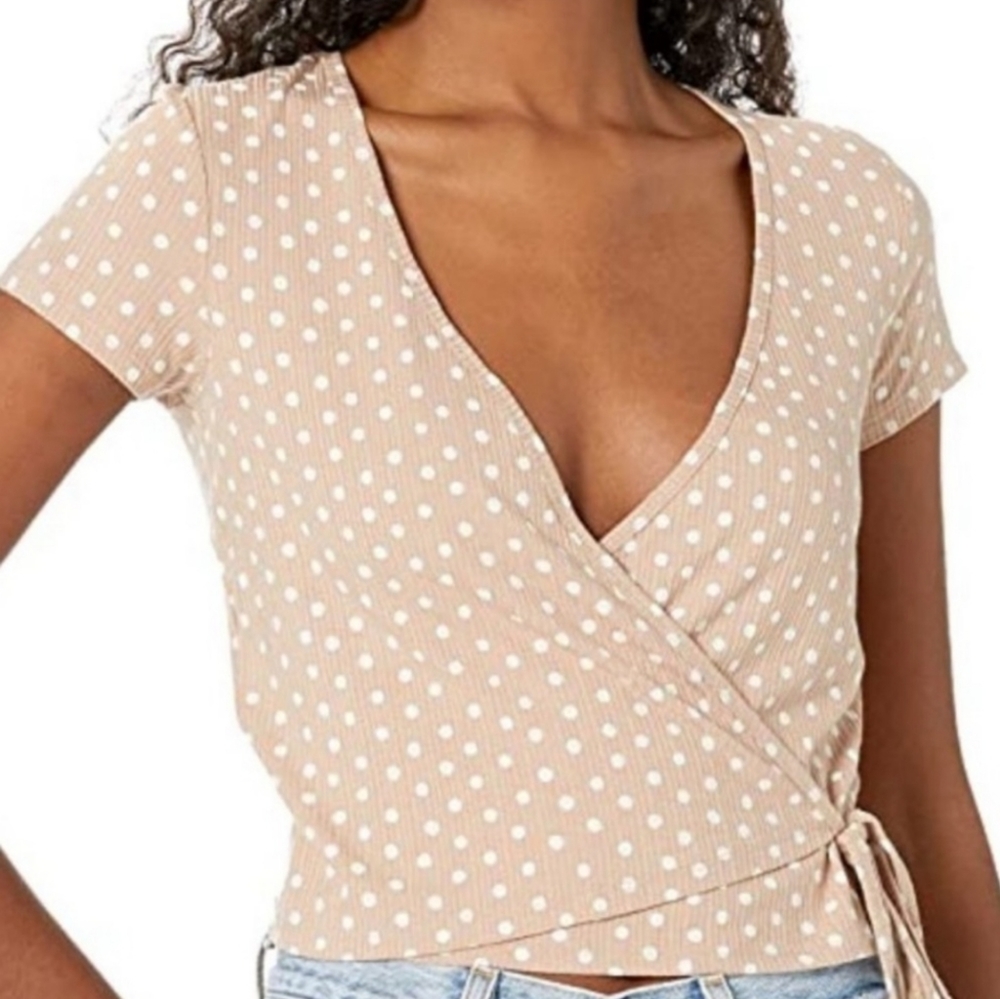Billabong Find Me Ribbed Polka-dot Top